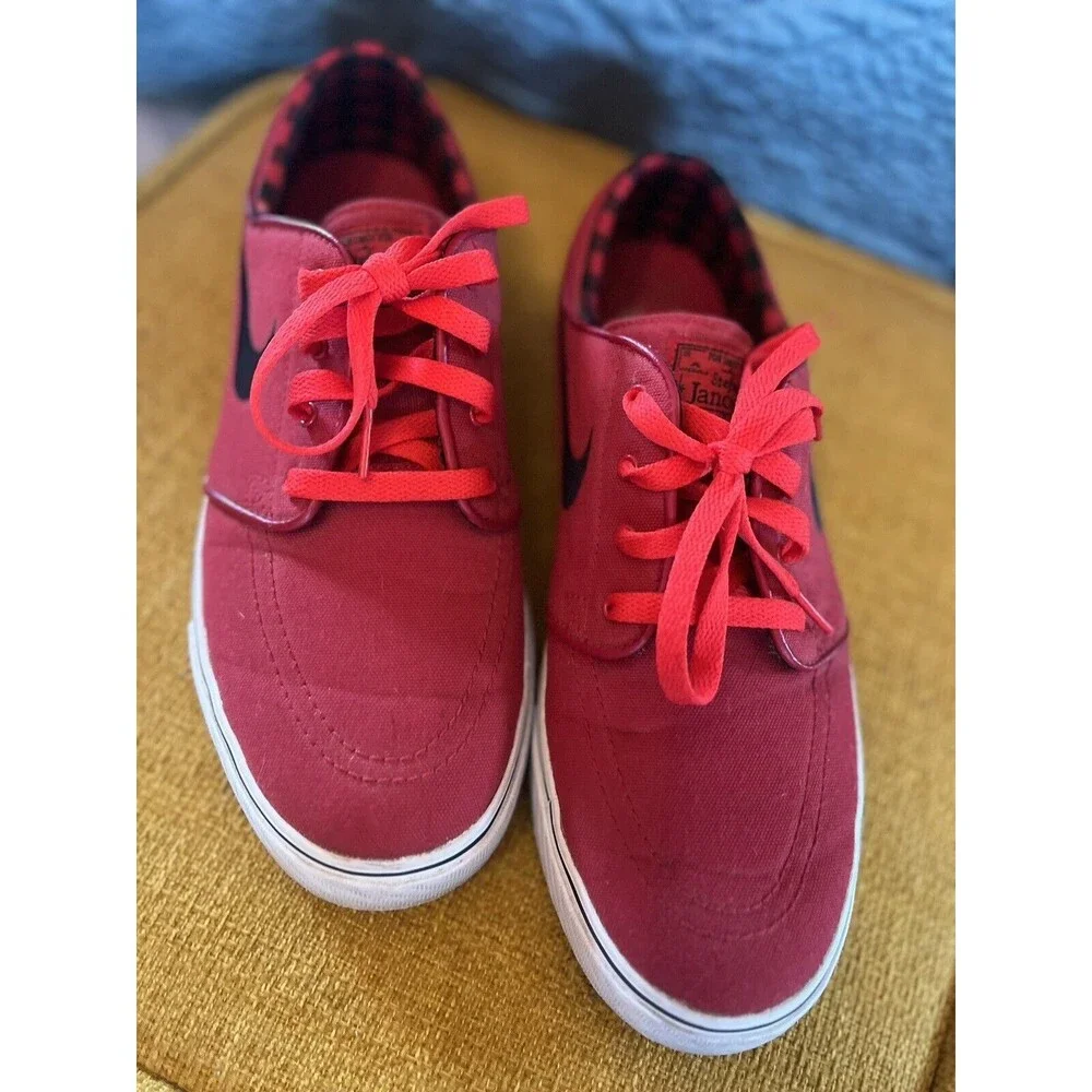 Nike SB Zoom Stefan Janoski Men's Size 9 Red Plaid Sneakers Shoes 615957-601